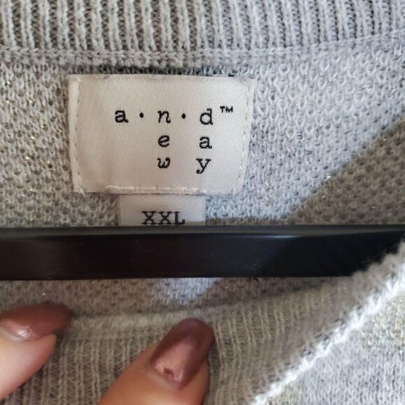 A NEW DAY GOLD POLKA DOT PLUS SIZE SWEATER	 2XL - Picture 3 of 8